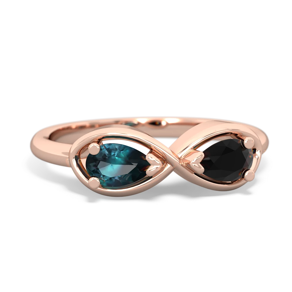 Alexandrite Infinity 14K Rose Gold ring R5050