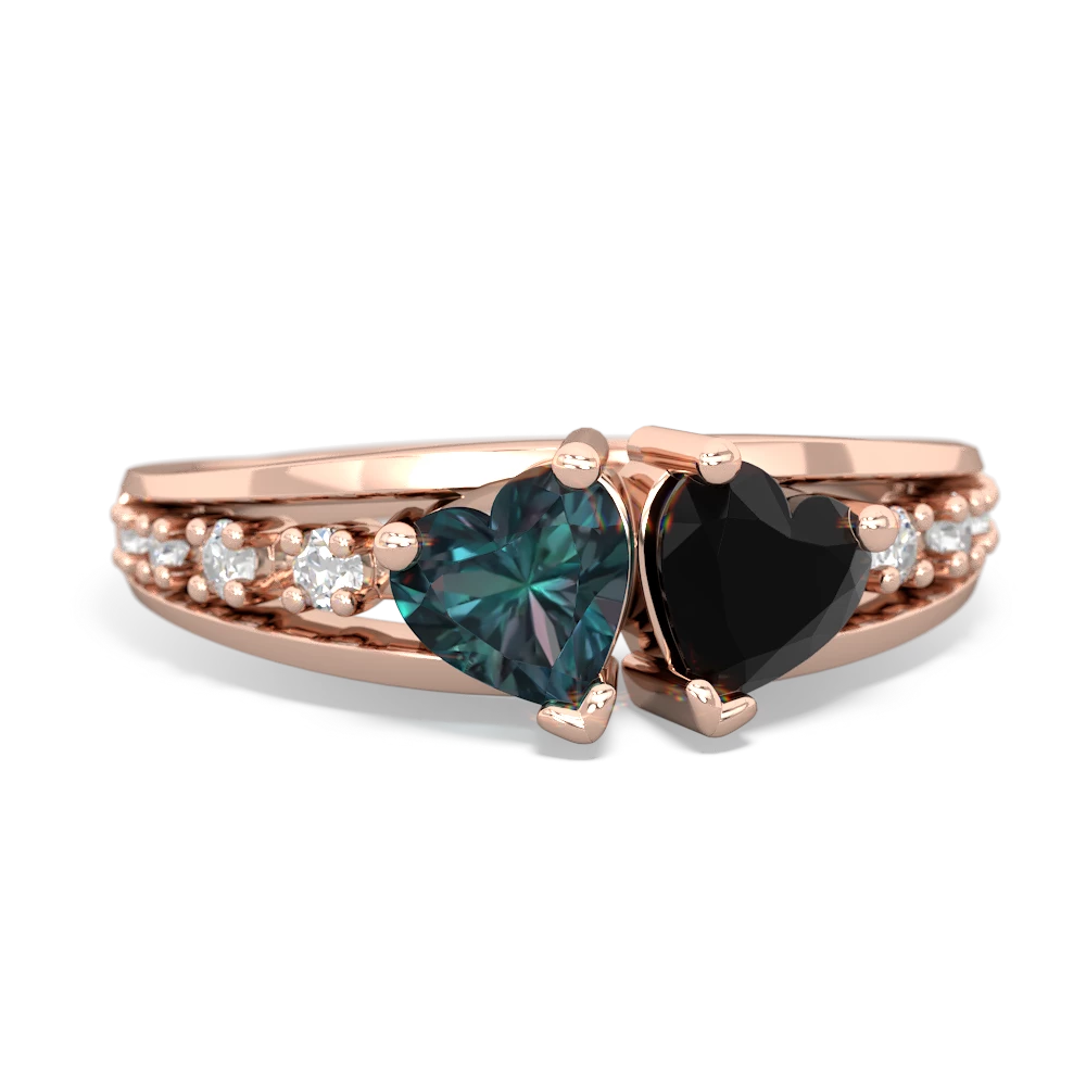 Alexandrite Heart To Heart 14K Rose Gold ring R3342