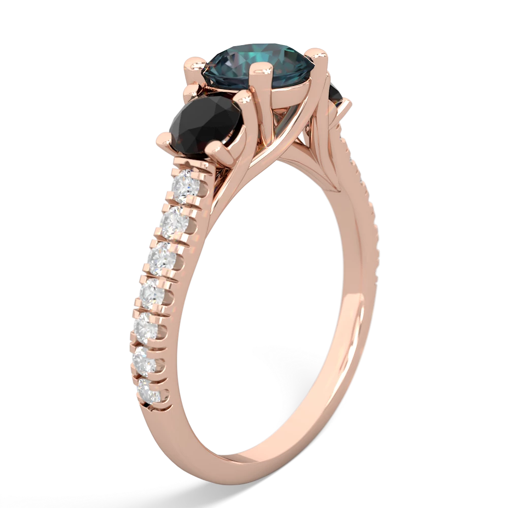 Alexandrite Pave Trellis 14K Rose Gold ring R5500