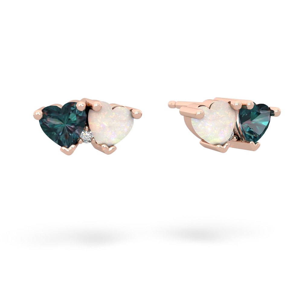 Alexandrite Sweethearts 14K Rose Gold earrings E5260