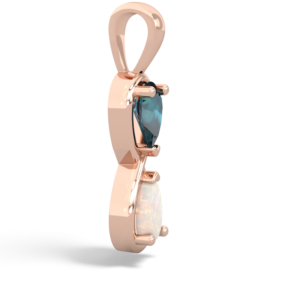 Alexandrite Infinity 14K Rose Gold pendant P5050