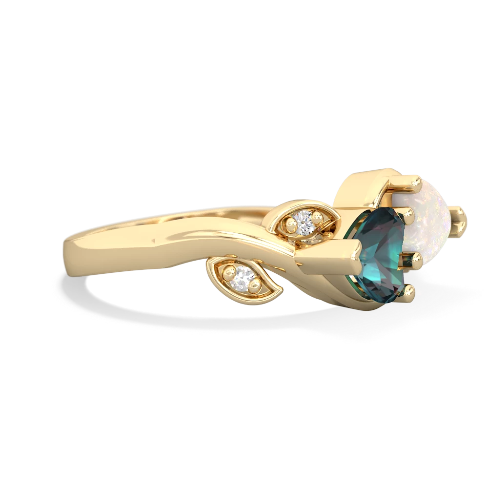 Alexandrite Floral Elegance 14K Yellow Gold ring R5790