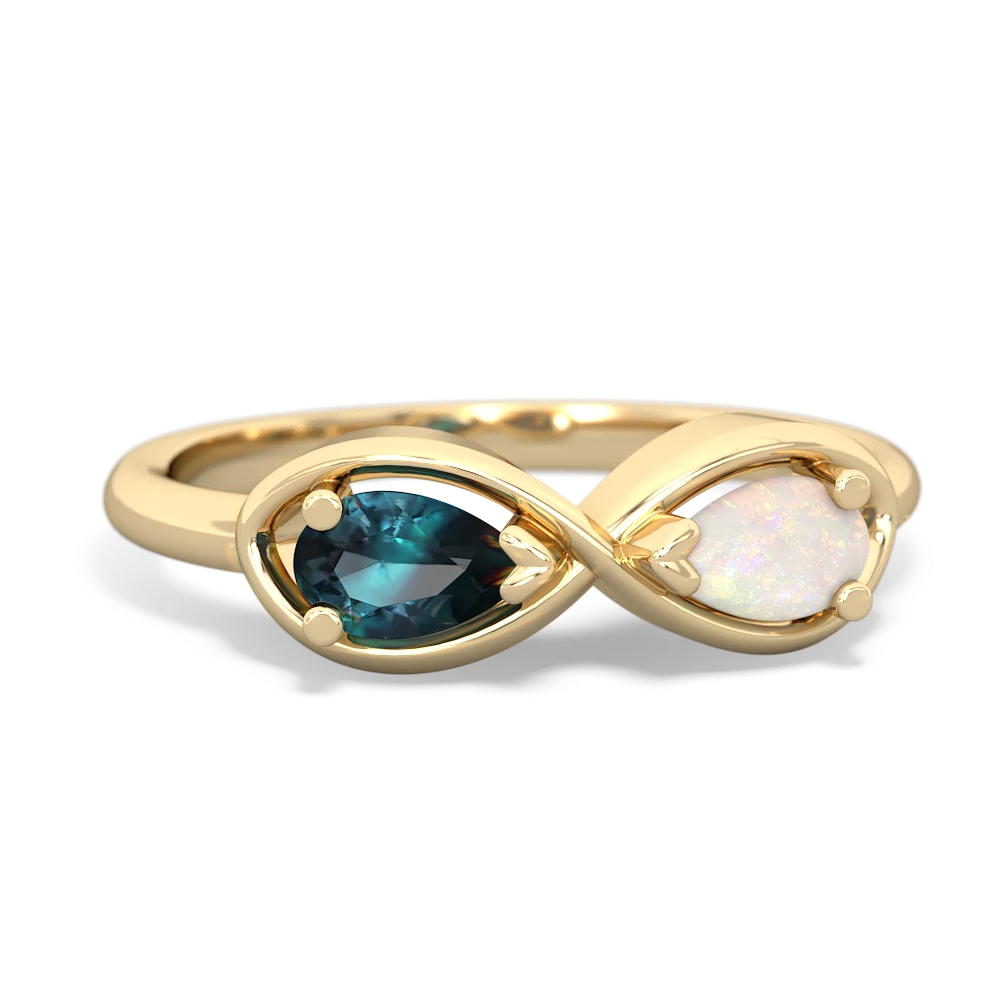 Alexandrite Infinity 14K Yellow Gold ring R5050