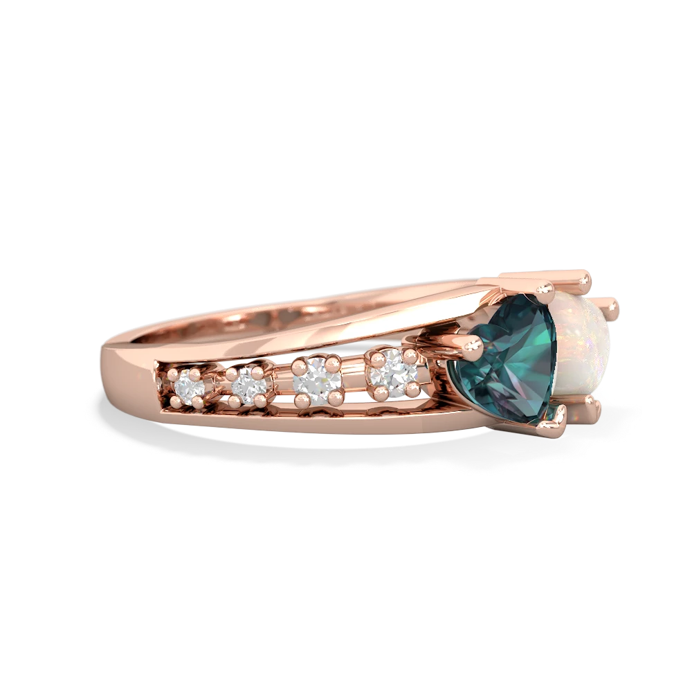 Alexandrite Heart To Heart 14K Rose Gold ring R3342