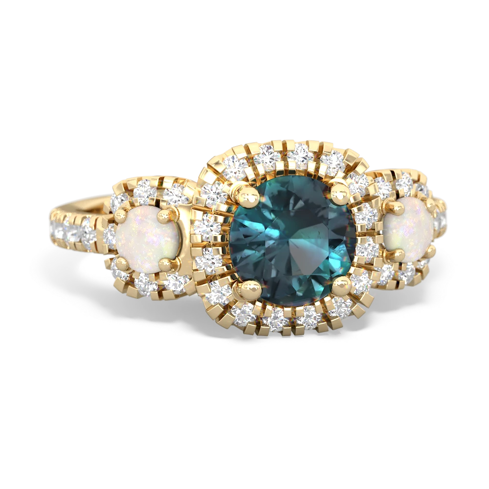 Alexandrite Regal Halo 14K Yellow Gold ring R5350