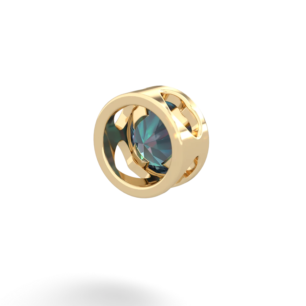 Alexandrite 6Mm Slide 14K Yellow Gold pendant P3786