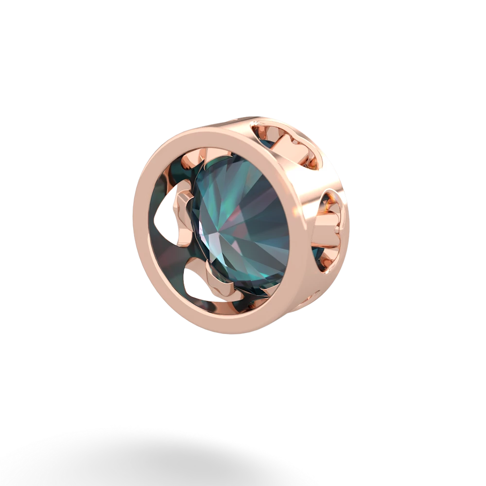 Alexandrite 8Mm Slide 14K Rose Gold pendant P3788