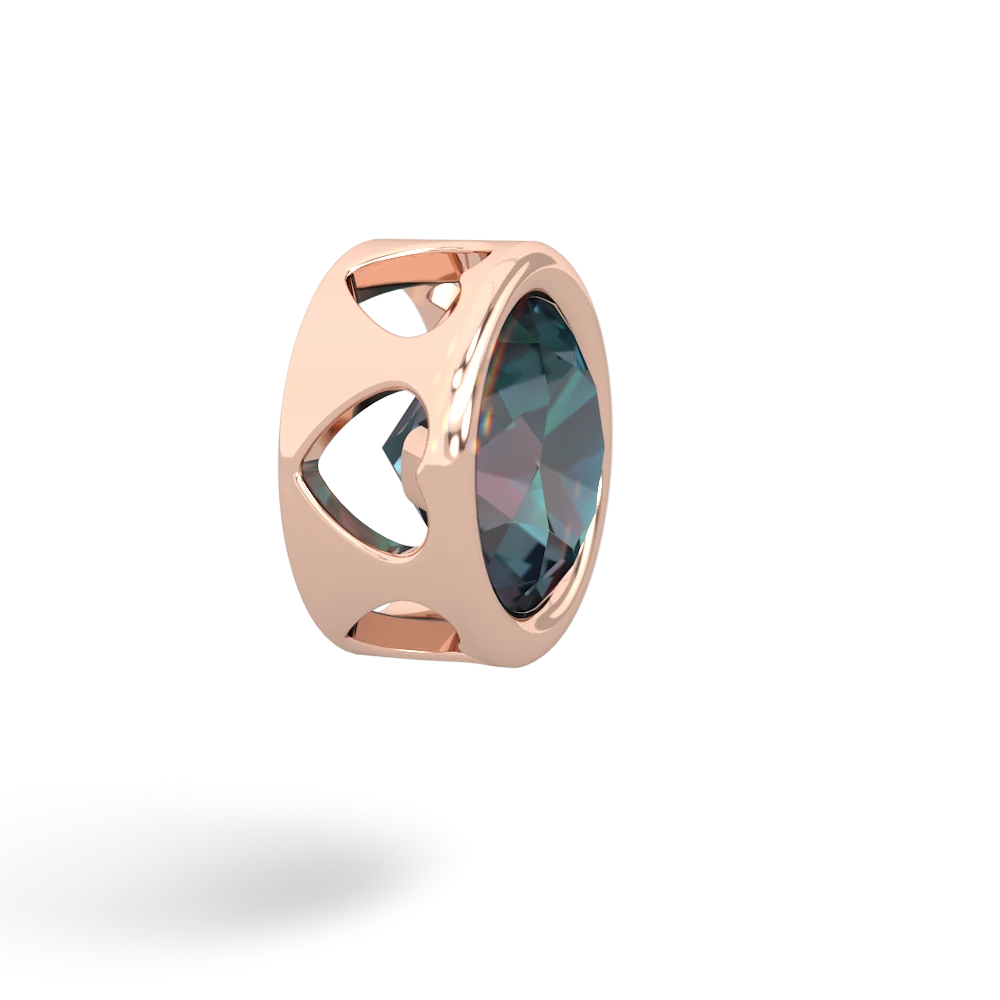 Alexandrite 8Mm Slide 14K Rose Gold pendant P3788