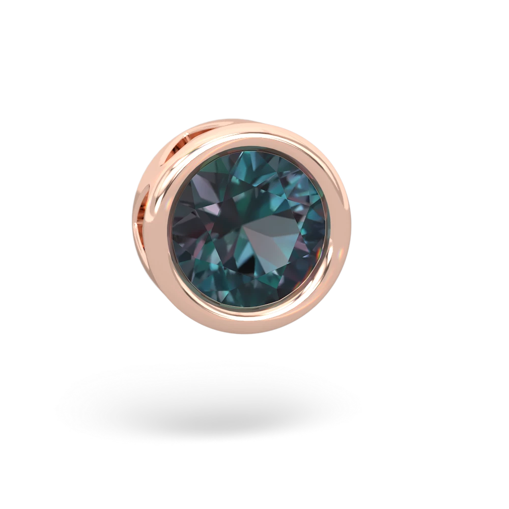 Alexandrite 8Mm Slide 14K Rose Gold pendant P3788