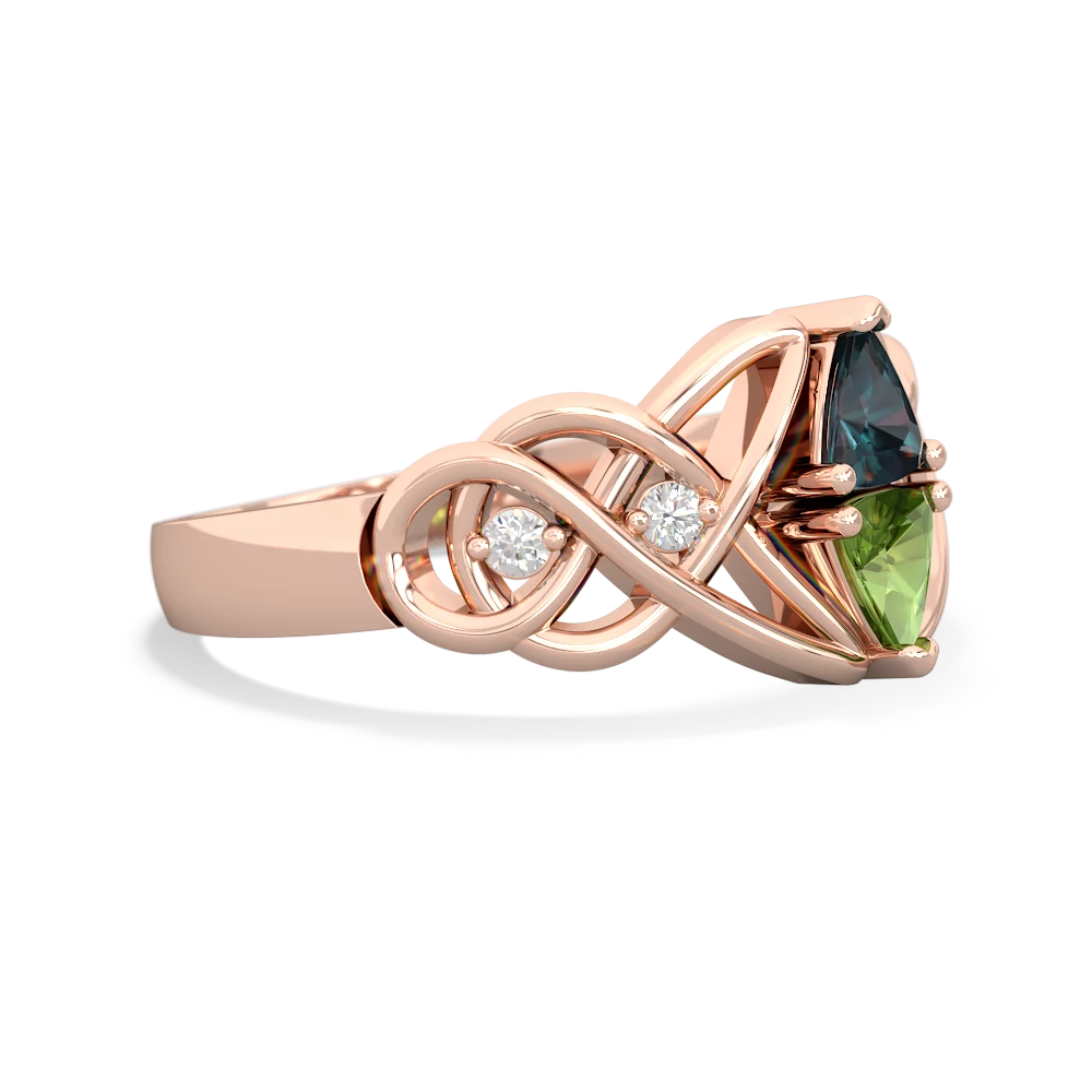 Alexandrite Keepsake Celtic Knot 14K Rose Gold ring R5300