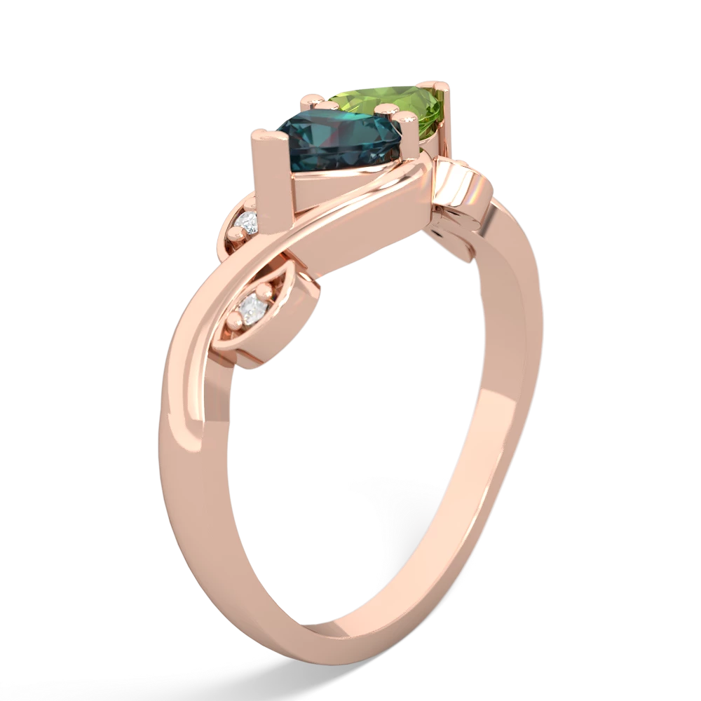 Alexandrite Floral Elegance 14K Rose Gold ring R5790