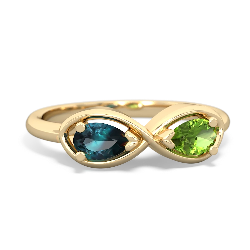 Alexandrite Infinity 14K Yellow Gold ring R5050