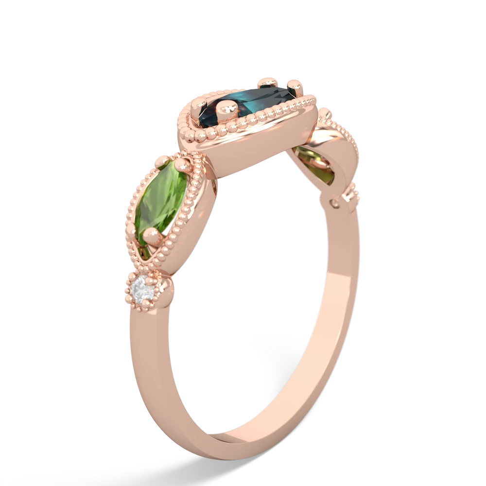 Alexandrite Milgrain Marquise 14K Rose Gold ring R5700