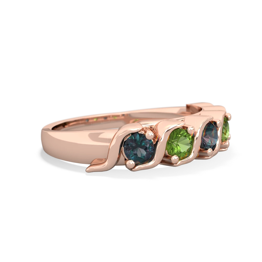 Alexandrite Anniversary Band 14K Rose Gold ring R2089