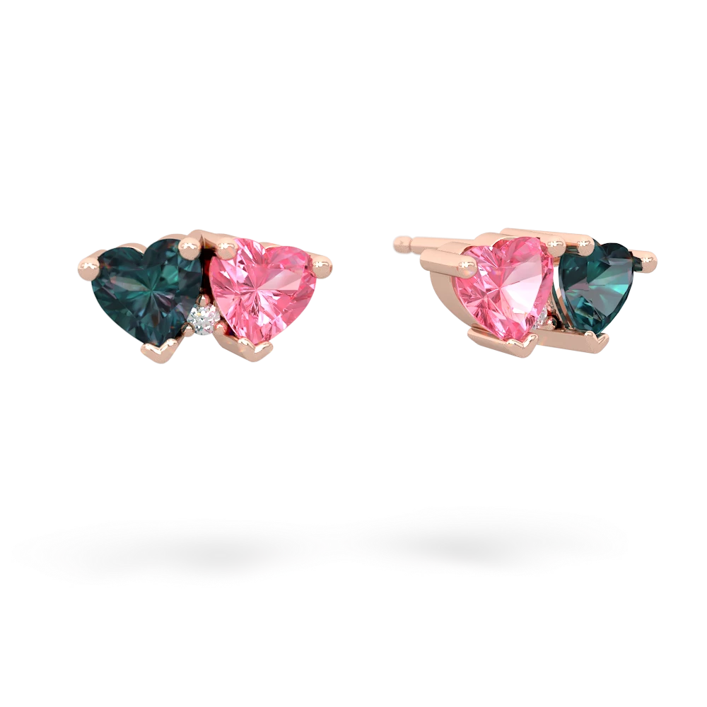 Alexandrite Sweethearts 14K Rose Gold earrings E5260