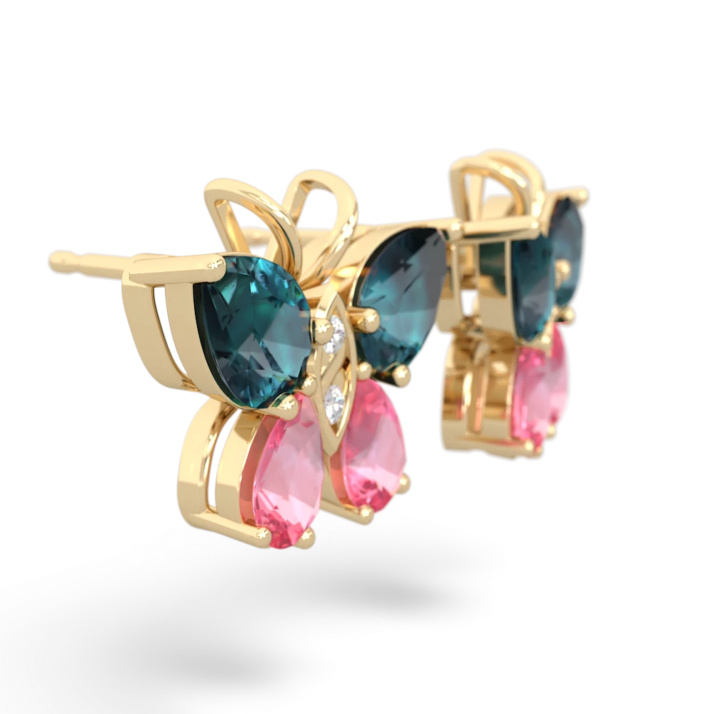 Alexandrite Butterfly 14K Yellow Gold earrings E2215