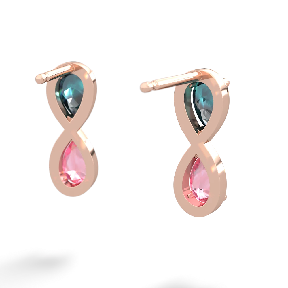 Alexandrite Infinity 14K Rose Gold earrings E5050