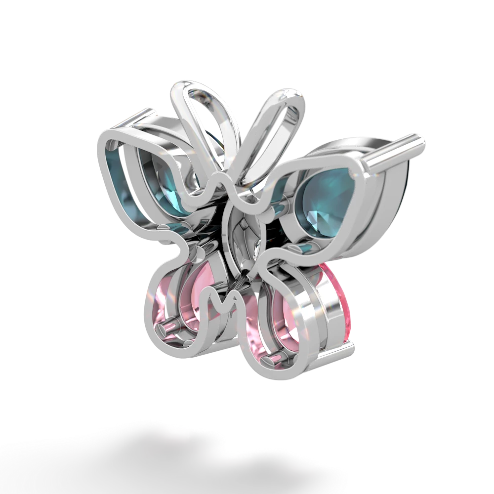 Alexandrite Butterfly 14K White Gold pendant P2215