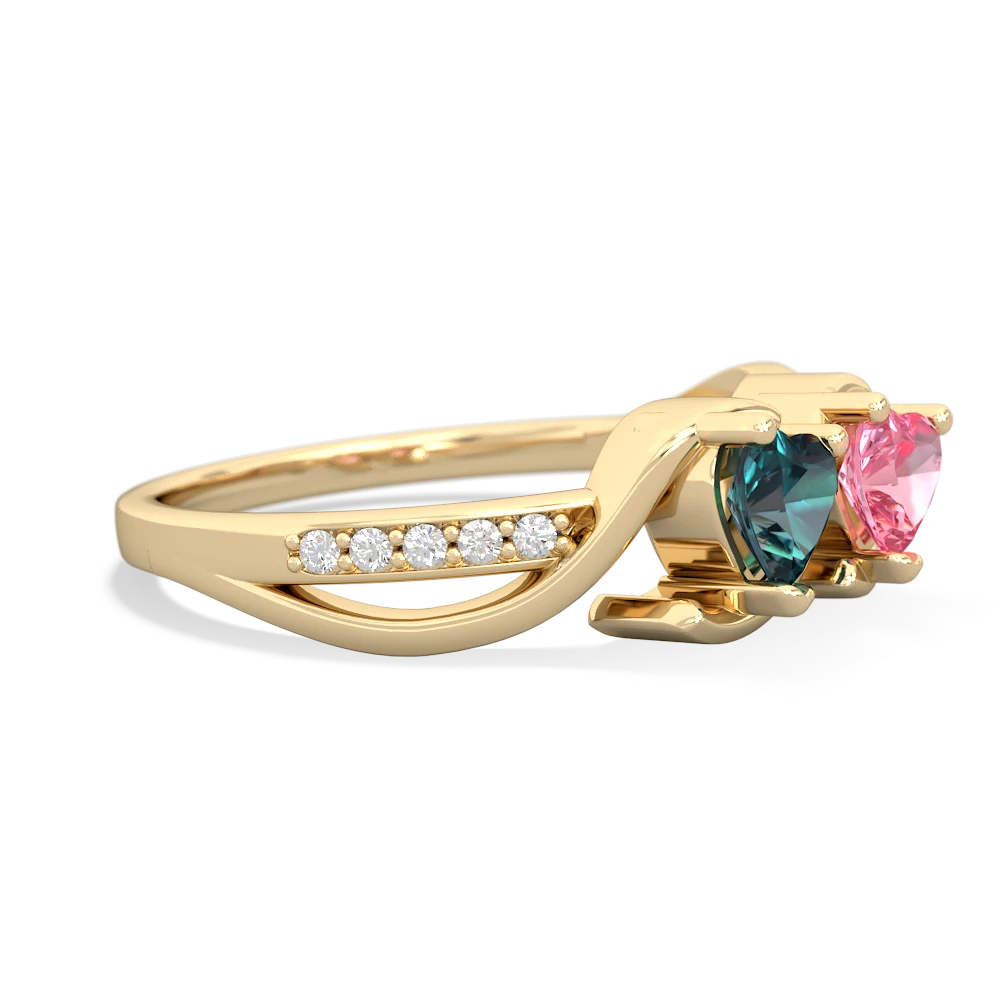 Alexandrite Side By Side 14K Yellow Gold ring R3090