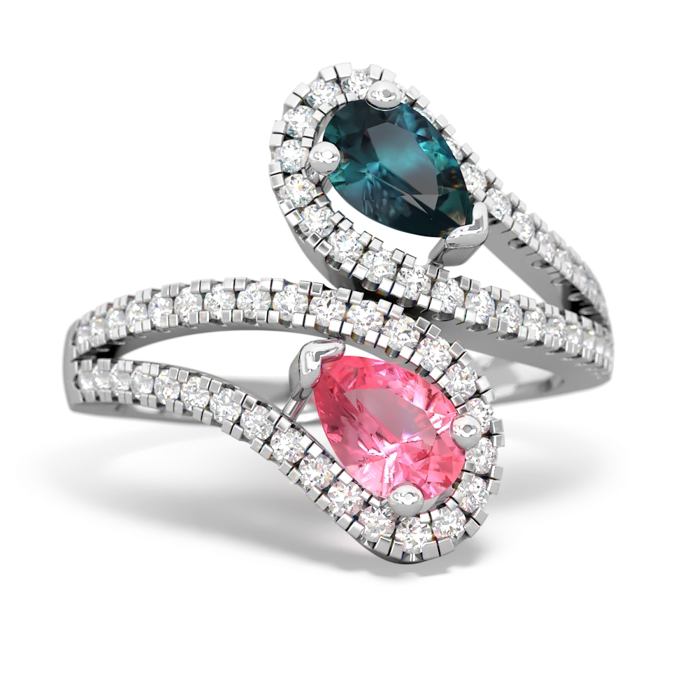 Alexandrite Diamond Dazzler 14K White Gold ring R3000