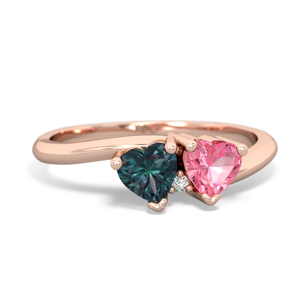 Alexandrite Sweethearts 14K Rose Gold ring R5260