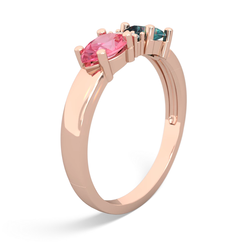 Alexandrite Pear Bowtie 14K Rose Gold ring R0865