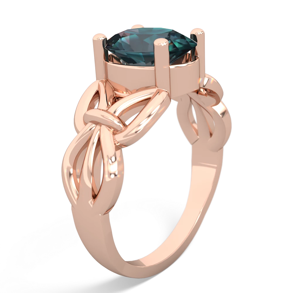 Alexandrite Celtic Knot Cocktail 14K Rose Gold ring R2377