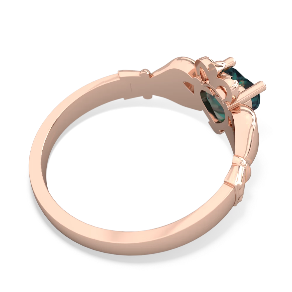 Alexandrite Claddagh 14K Rose Gold ring R2370