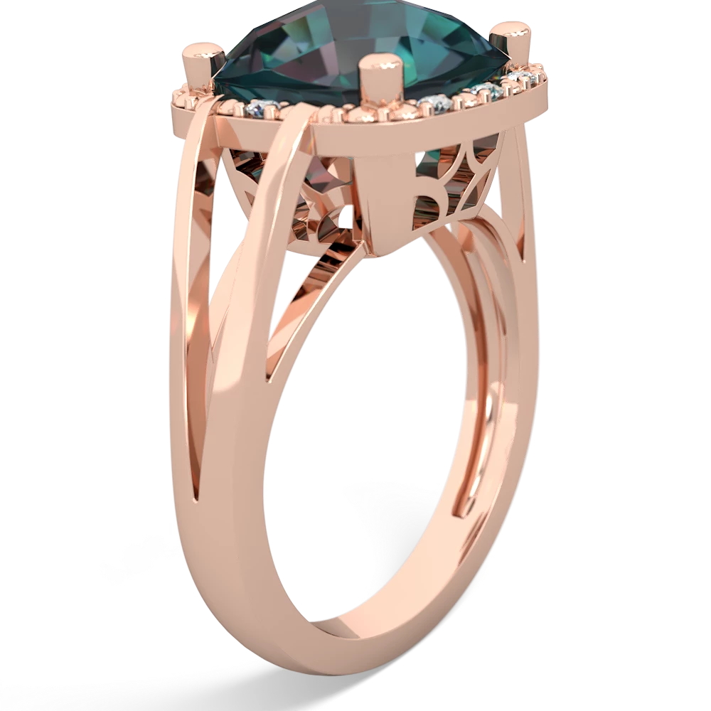 Alexandrite Art Deco Cocktail 14K Rose Gold ring R2498