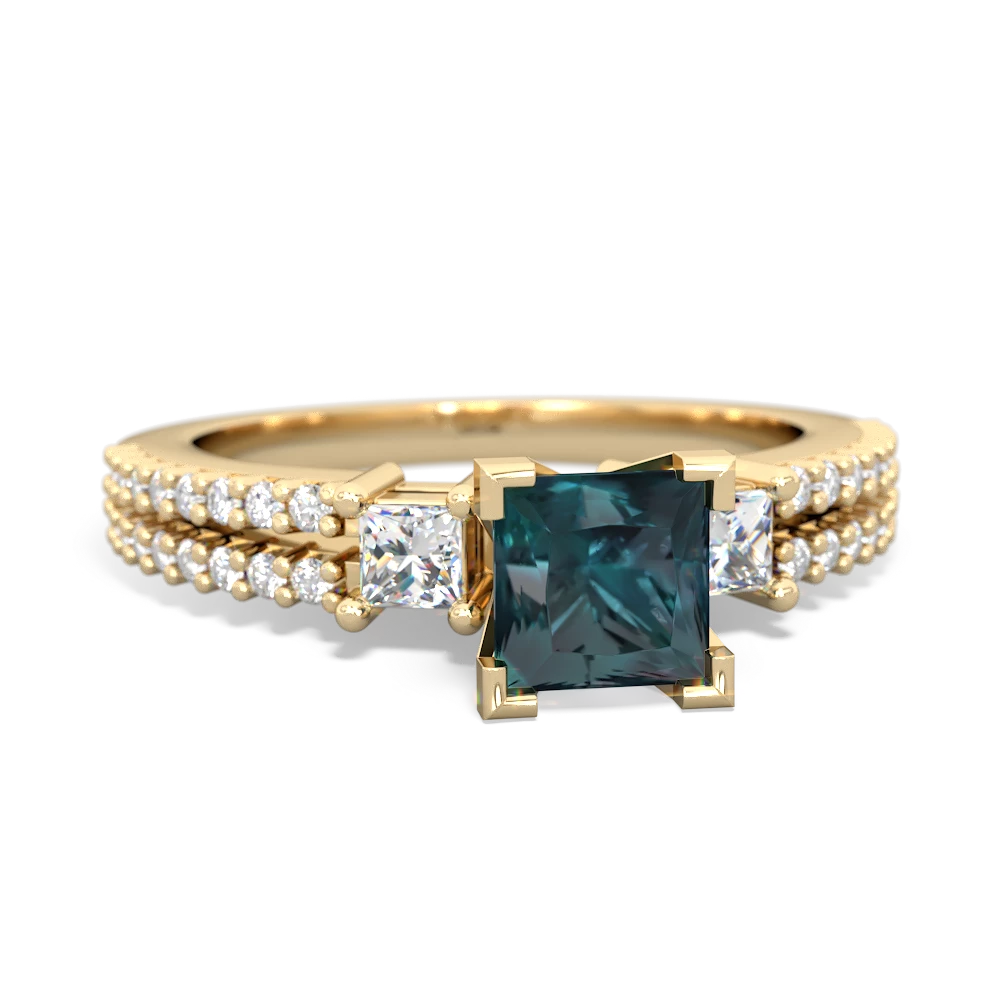 Alexandrite Classic 5Mm Square Engagement 14K Yellow Gold ring R26435SQ