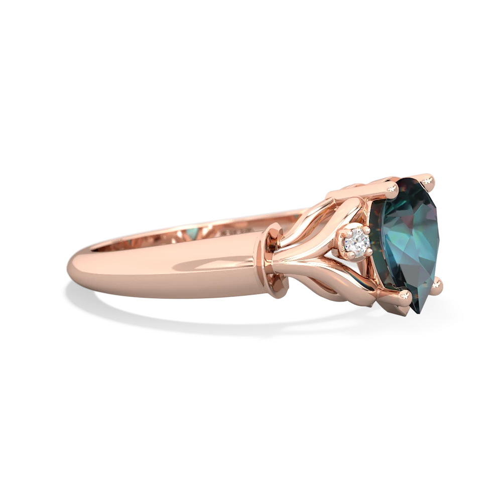 Alexandrite Precious Pear 14K Rose Gold ring R0826