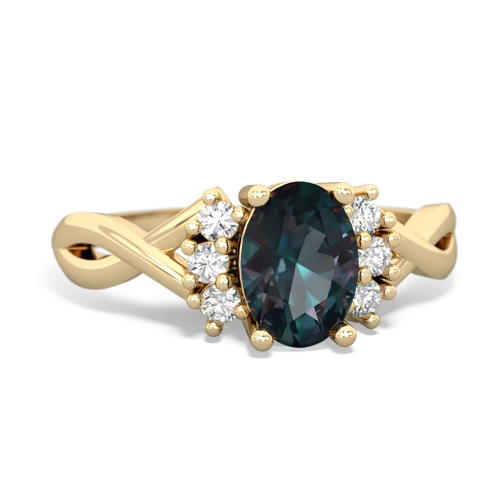 Alexandrite Victorian Twist 14K Yellow Gold ring R2497