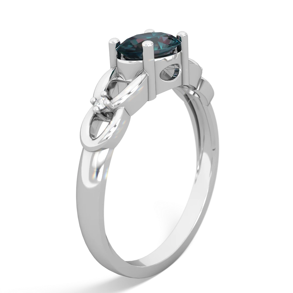 Alexandrite Links 14K White Gold ring R4032