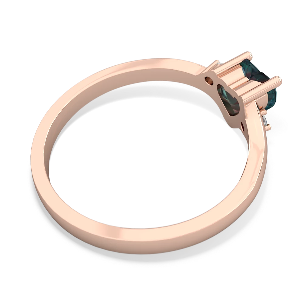 Alexandrite Delicate Heart 14K Rose Gold ring R0203