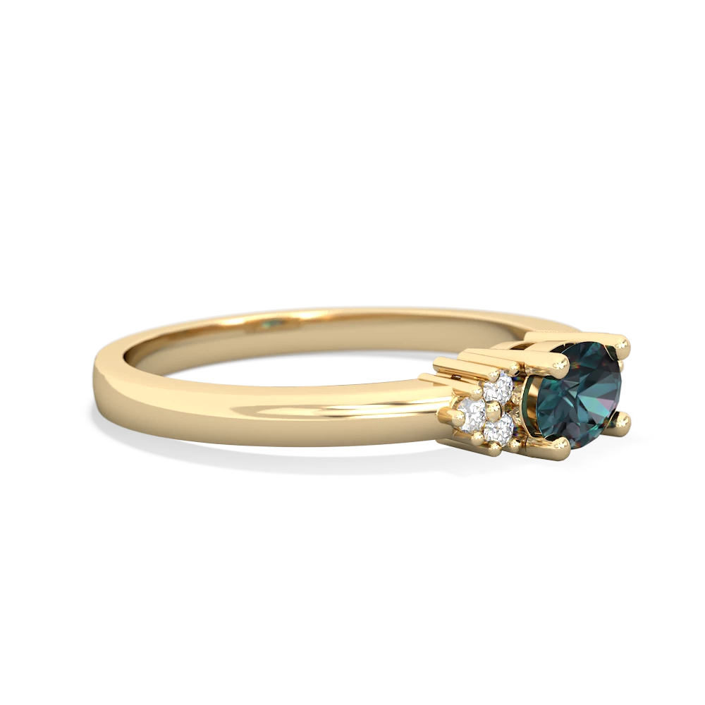 Alexandrite Simply Elegant East-West 14K Yellow Gold ring R2480