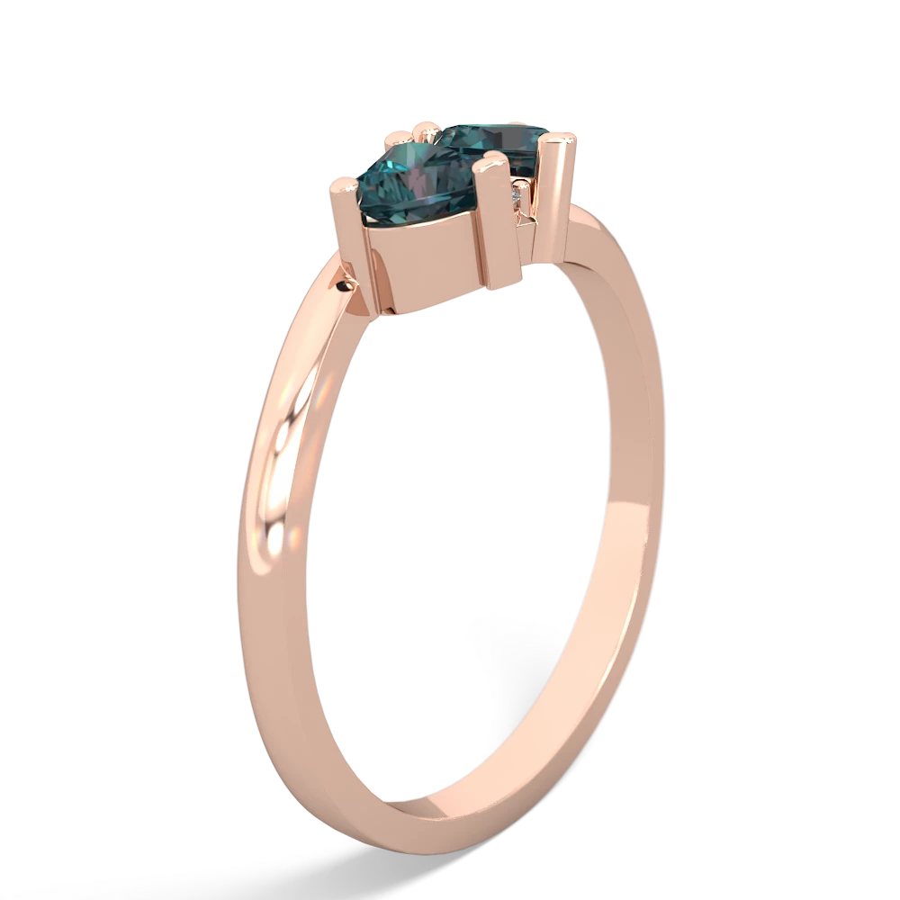 Alexandrite Sweethearts 14K Rose Gold ring R5260