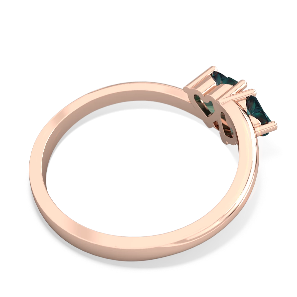 Alexandrite Sweethearts 14K Rose Gold ring R5260