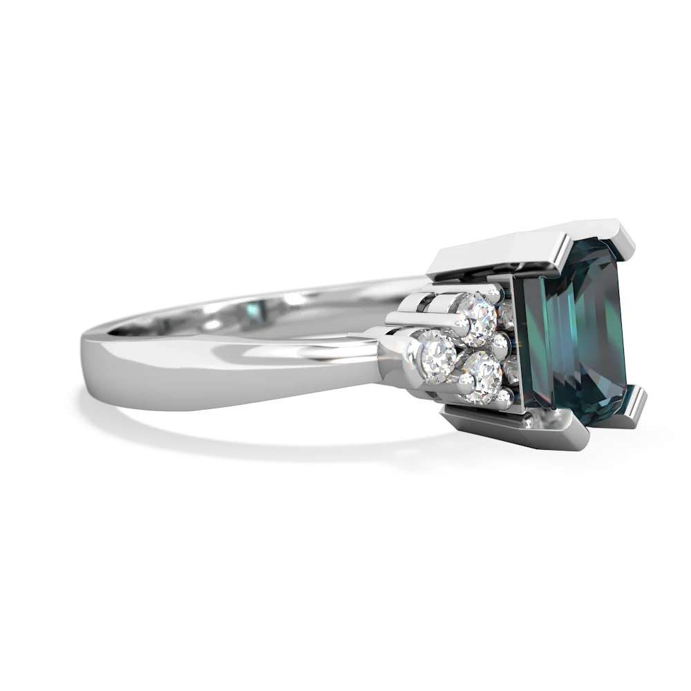 Alexandrite Timeless Classic 14K White Gold ring R2591