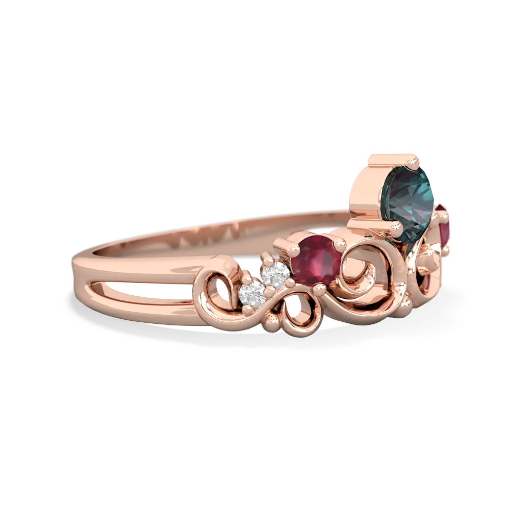 Alexandrite Crown Keepsake 14K Rose Gold ring R5740