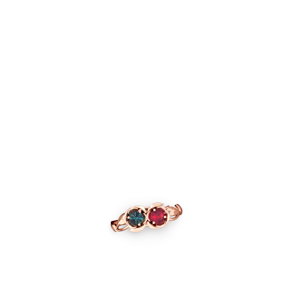 Alexandrite Rose Garden 14K Rose Gold ring R5510