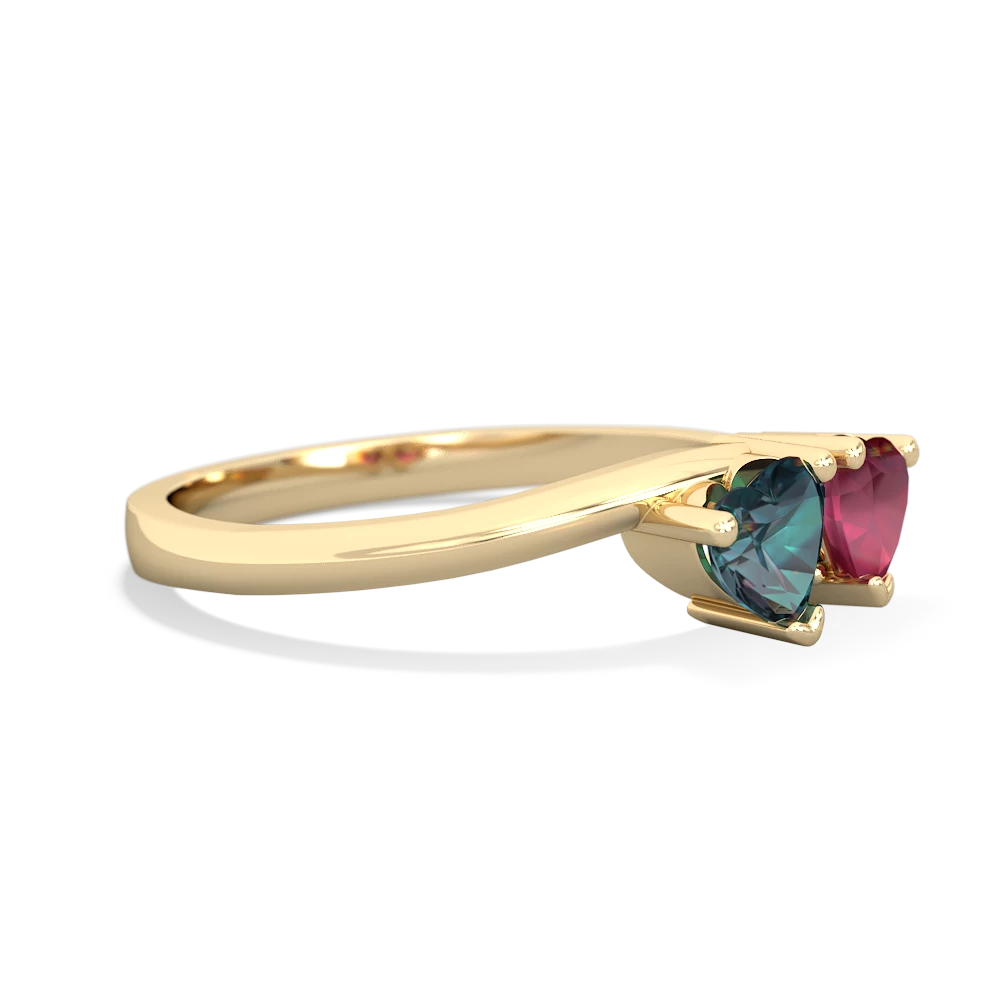 Alexandrite Sweethearts 14K Yellow Gold ring R5260