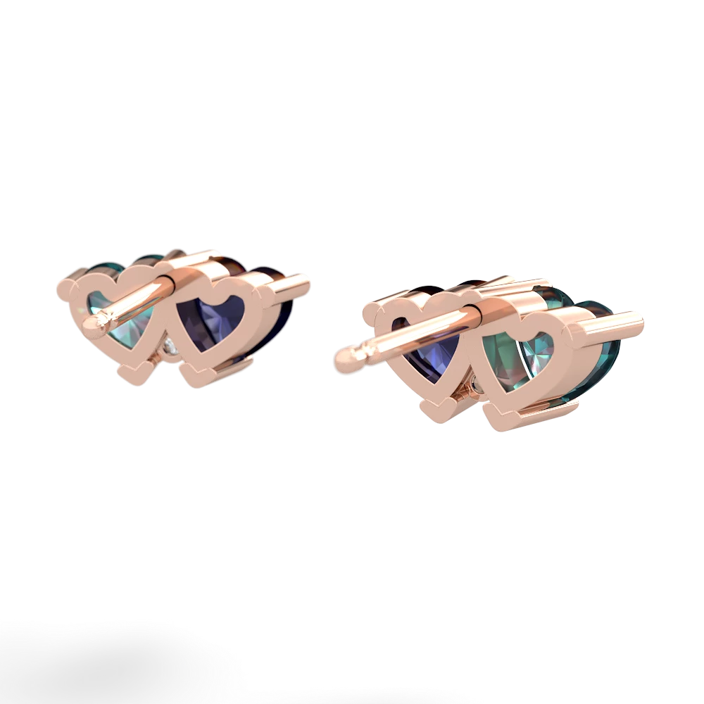 Alexandrite Sweethearts 14K Rose Gold earrings E5260