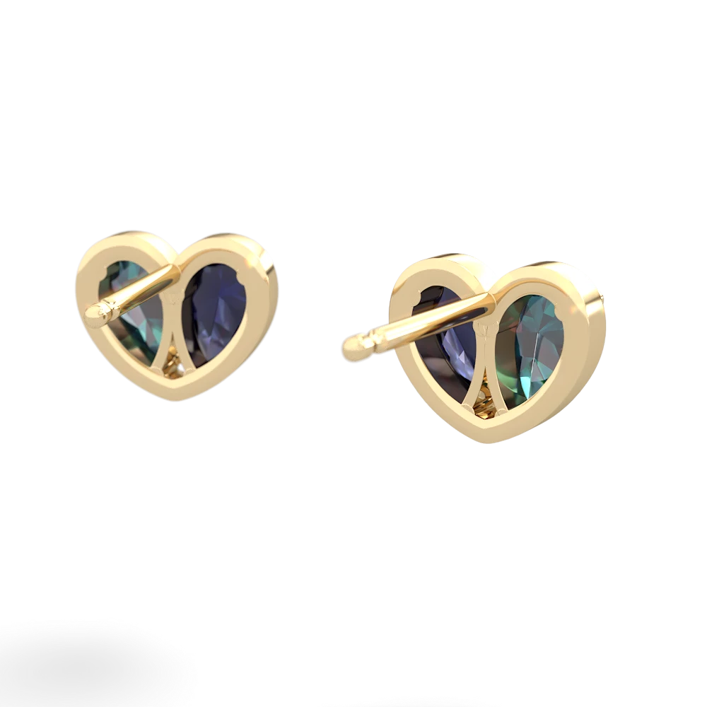 Alexandrite 'Our Heart' 14K Yellow Gold earrings E5072