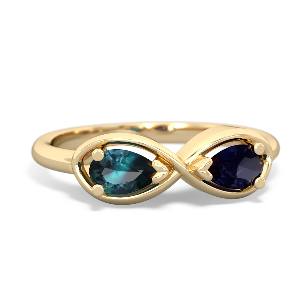 Alexandrite Infinity 14K Yellow Gold ring R5050