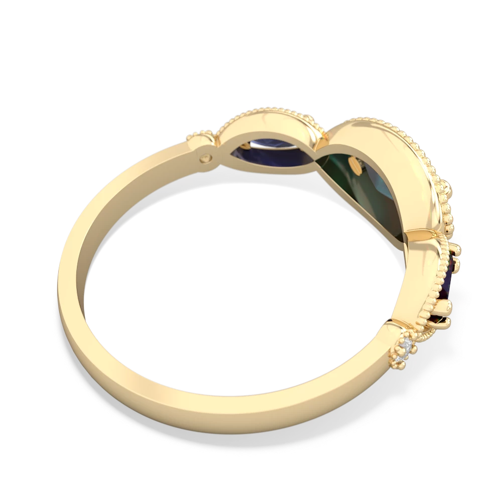 Alexandrite Milgrain Marquise 14K Yellow Gold ring R5700