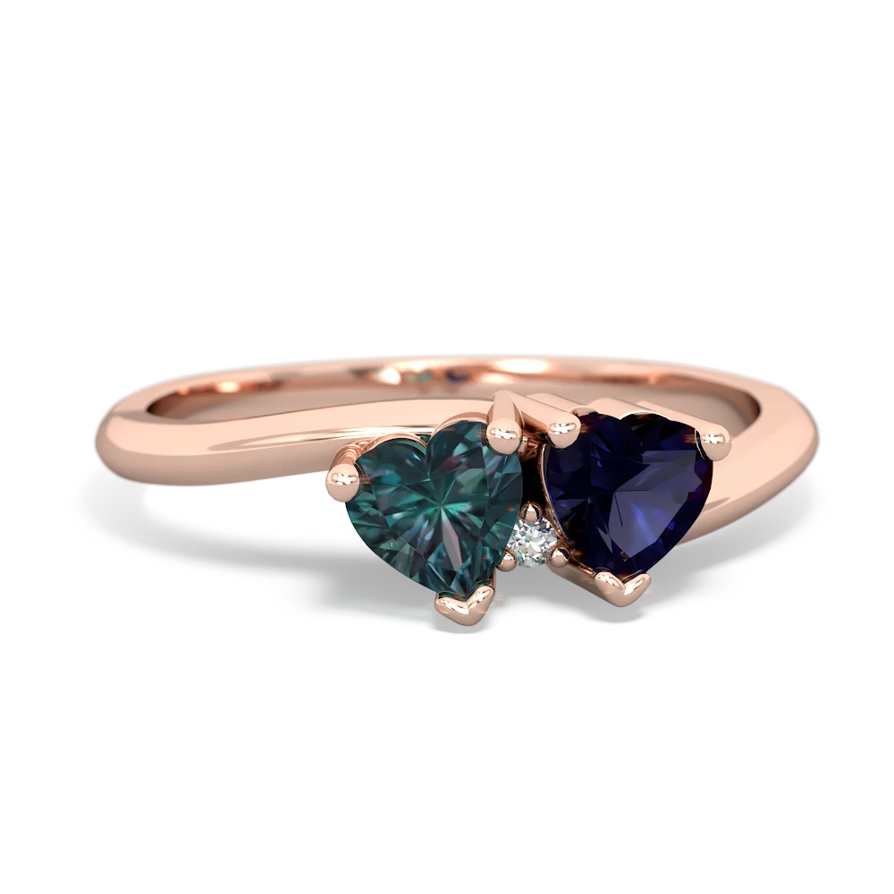 Alexandrite Sweethearts 14K Rose Gold ring R5260