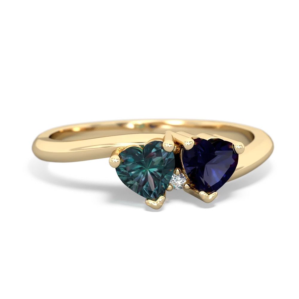 Alexandrite Sweethearts 14K Yellow Gold ring R5260