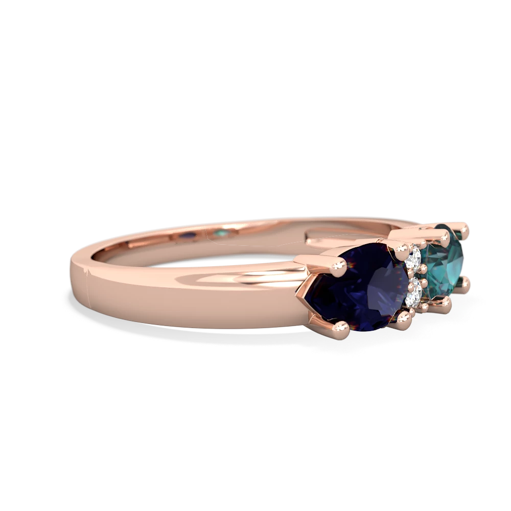 Alexandrite Pear Bowtie 14K Rose Gold ring R0865