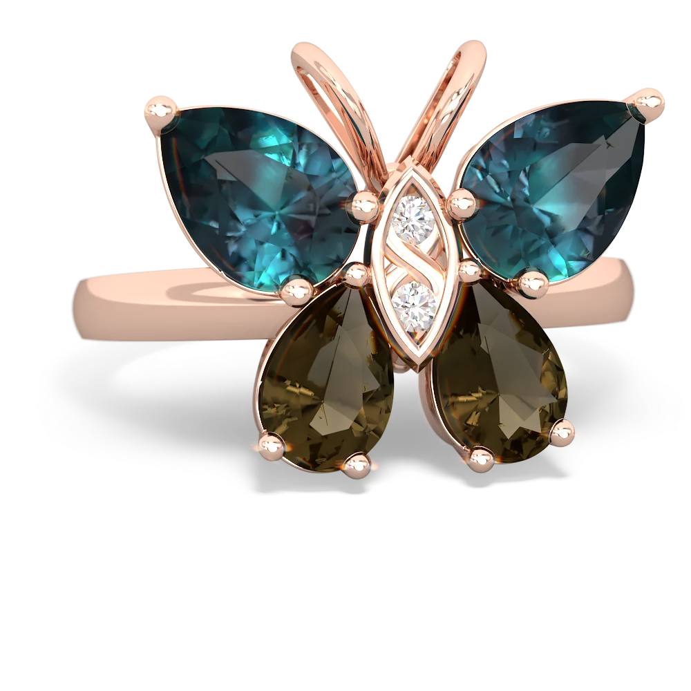 Alexandrite Butterfly 14K Rose Gold ring R2215