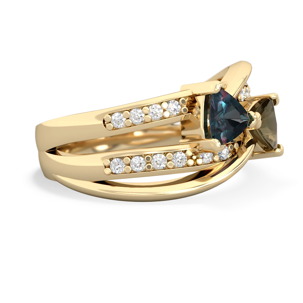 Alexandrite Bowtie 14K Yellow Gold ring R2360